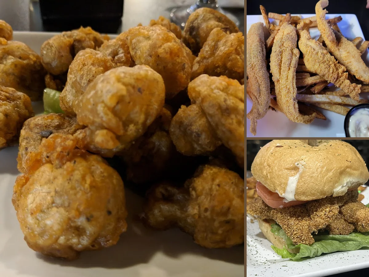 Comfort-food restaurant space with a historic, trendy feel.
